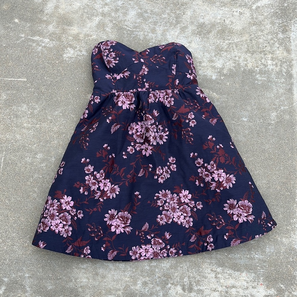 Free People Matilda Floral Mini Dress in Navy Combo